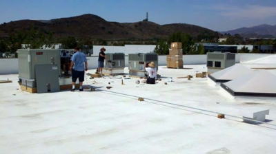 The guys working as a team Photo