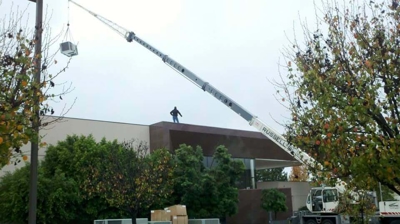 Phil leading the crane lift Photo